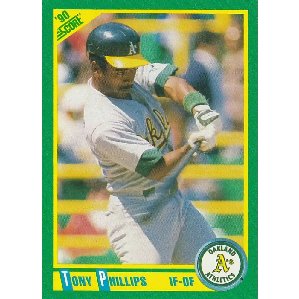1990 Score #84 Tony Phillips NM-MT Oakland Athletics Baseball Card - Baseball Card Single