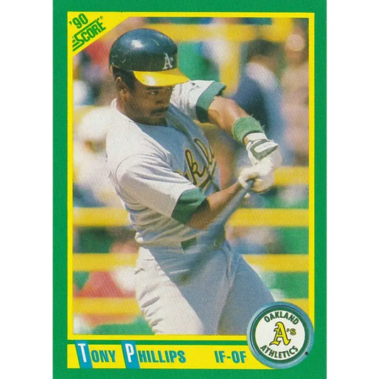 1990 Score #84 Tony Phillips NM-MT Oakland Athletics Baseball Card - Baseball Card Single