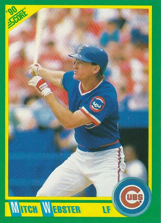 1990 Score #85 Mitch Webster EX Excellent Chicago Cubs Baseball Card
