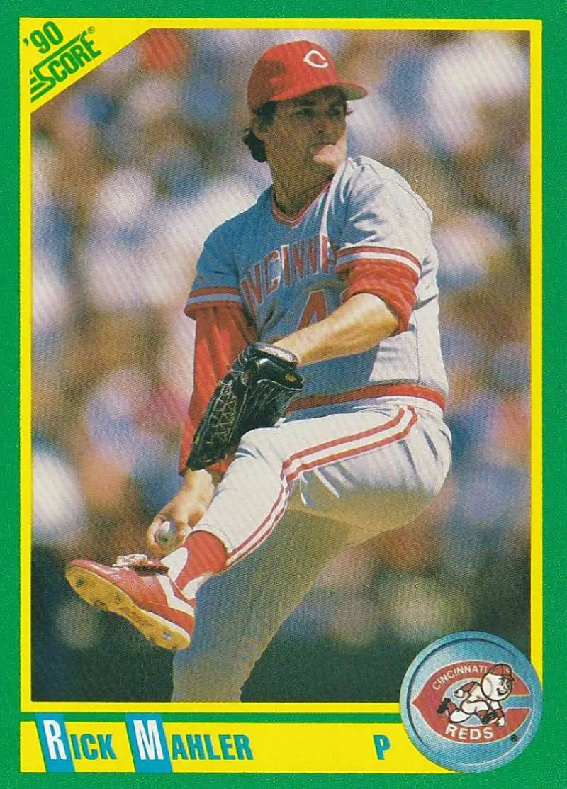 1990 Score #87 Rick Mahler EX Excellent Cincinnati Reds Baseball Card - Baseball Card Single