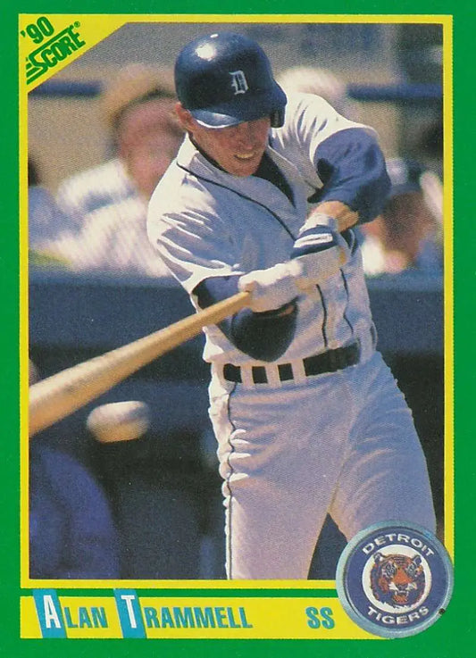 1990 Score #9 Alan Trammell EX Excellent Detroit Tigers Baseball Card