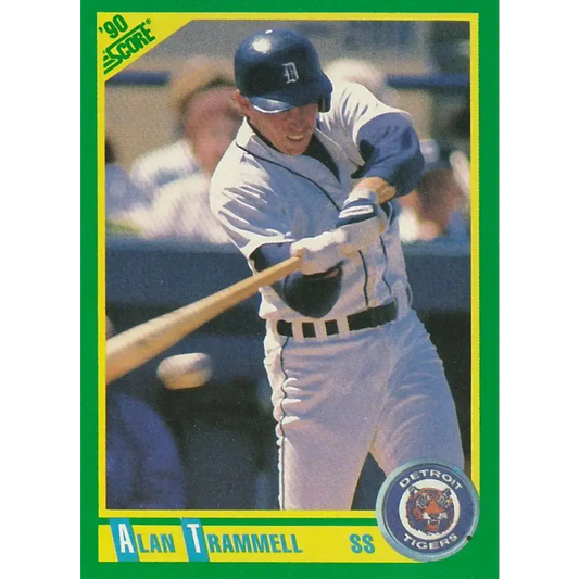 1990 Score #9 Alan Trammell NM-MT Detroit Tigers Baseball Card - Baseball Card Single