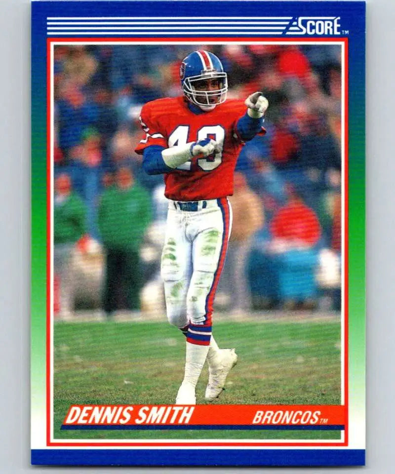 1990 Score #92 Dennis Smith NM-MT Denver Broncos Football Card - Football Card Single