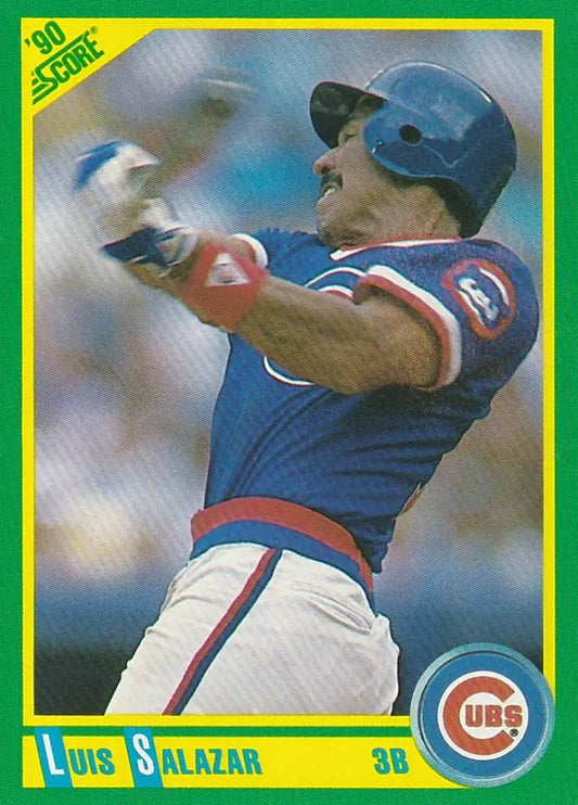 1990 Score #92 Luis Salazar EX Excellent Chicago Cubs Baseball Card