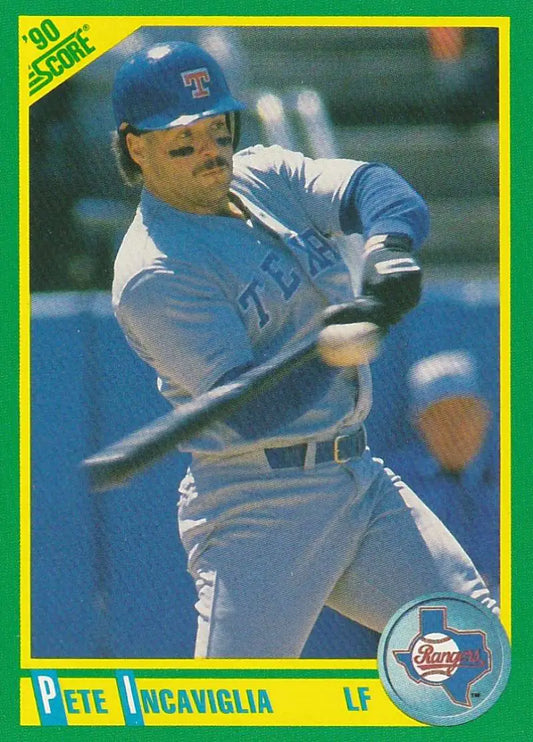 1990 Score #93 Pete Incaviglia EX Excellent Texas Rangers Baseball Card - Baseball Card Single