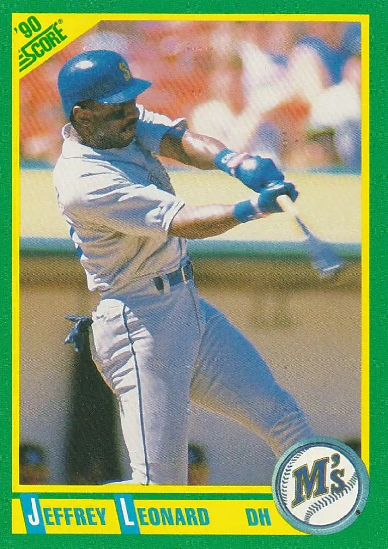 1990 Score #98 Jeffrey Leonard EX Excellent Seattle Mariners Baseball Card - Baseball Card Single