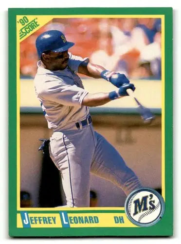 1990 Score #98 Jeffrey Leonard Seattle Mariners Baseball Cards EX/NM ID:58537 - Baseball Card Single