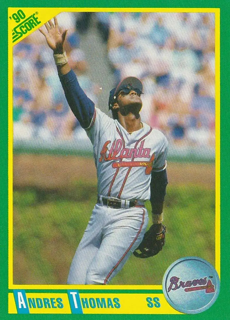 1990 Score #99 Andres Thomas EX Excellent Atlanta Braves Baseball Card