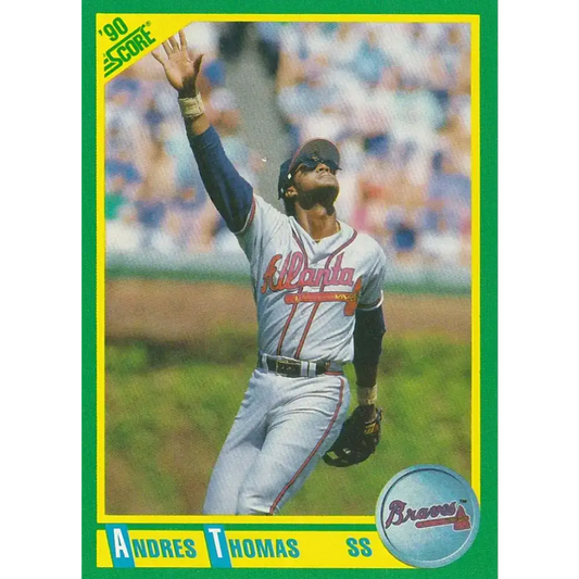 1990 Score #99 Andres Thomas NM-MT Atlanta Braves Baseball Card - Baseball Card Single