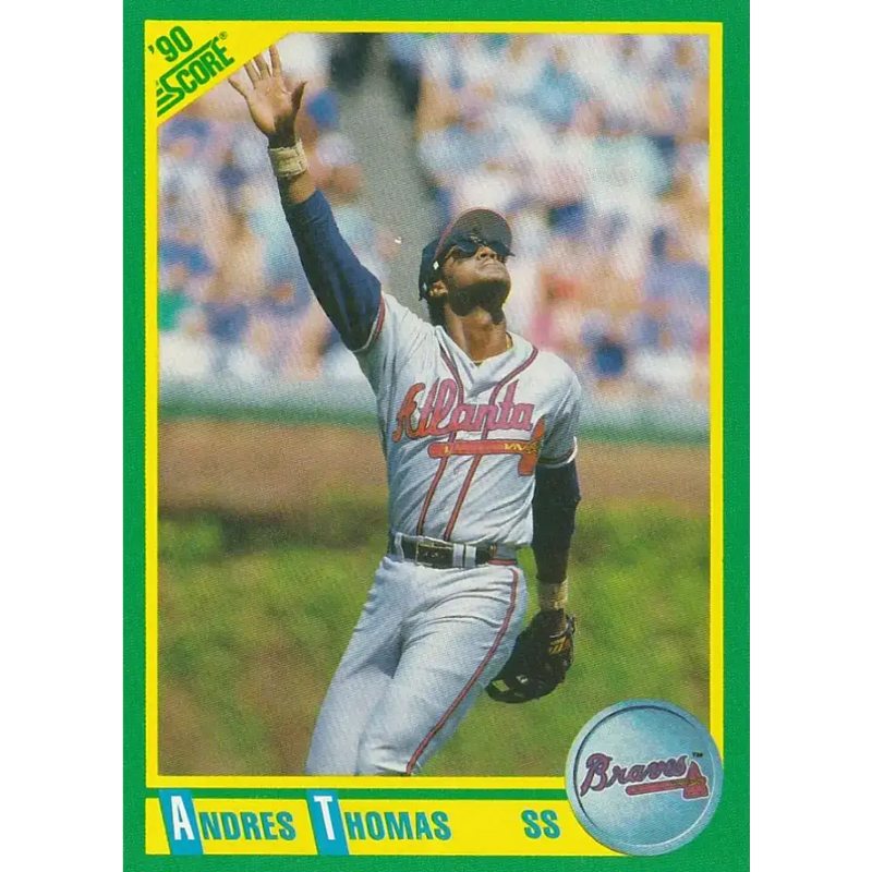 1990 Score #99 Andres Thomas NM-MT Atlanta Braves Baseball Card - Baseball Card Single