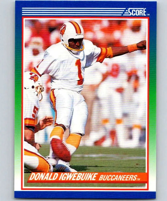 1990 Score #99 Donald Igwebuike NM-MT Tampa Bay Buccaneers Football Card