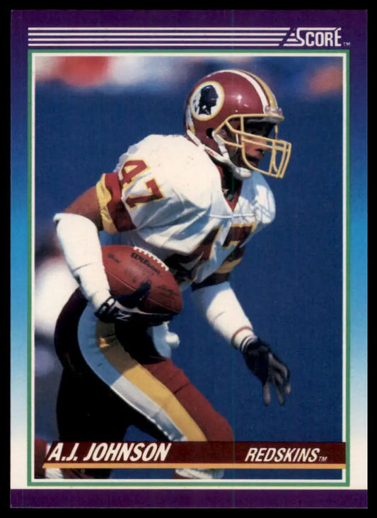 1990 Score A.J. Johnson RC 157 Washington Redskins NM - Football Card Single