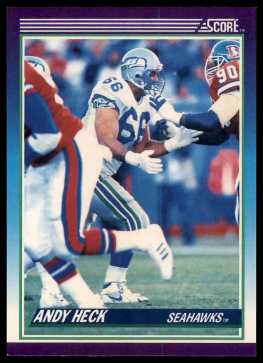 1990 Score Andy Heck 160 Seattle Seahawks NM - Football Card Single