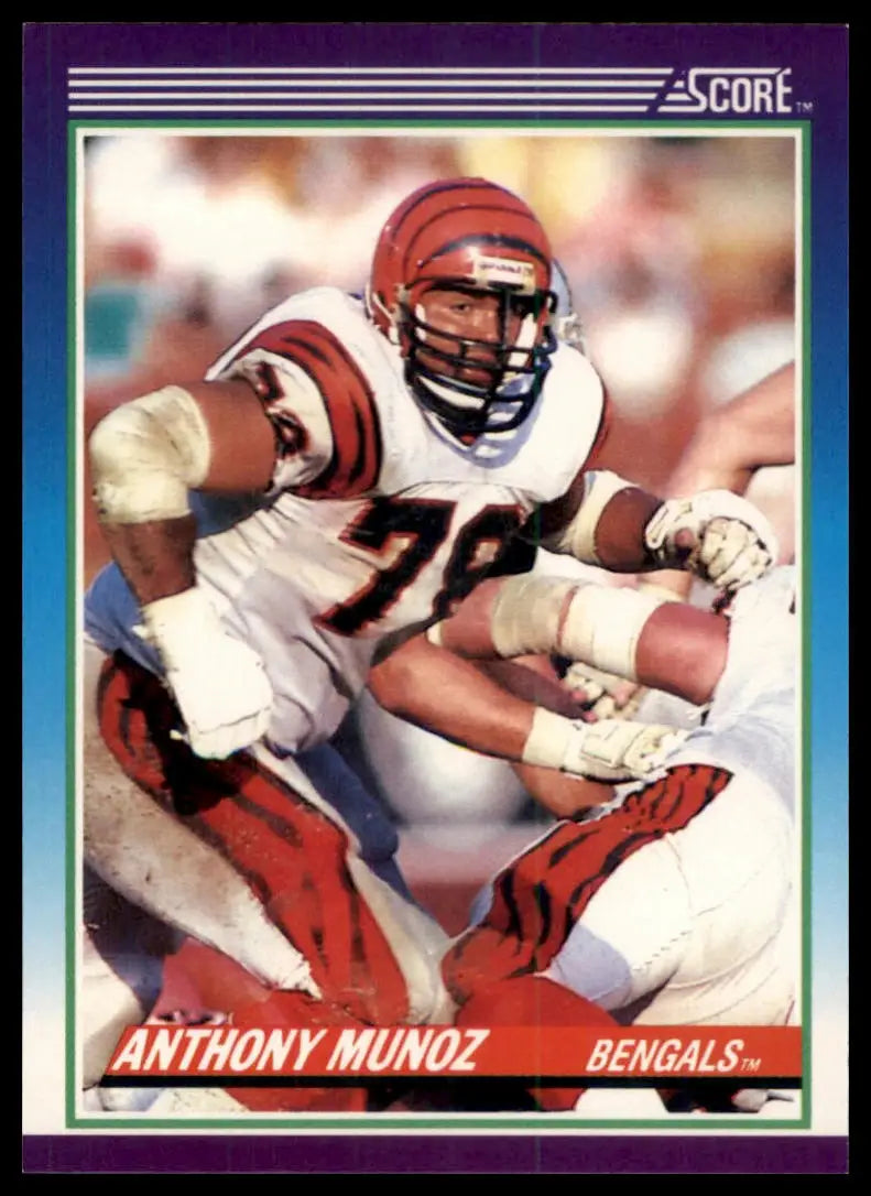 1990 Score Anthony Munoz 178 Cincinnati Bengals NM - Football Card Single