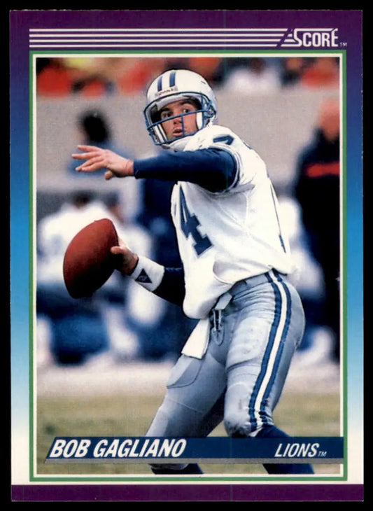 1990 Score Bob Gagliano RC 214 Detroit Lions NM - Football Card Single