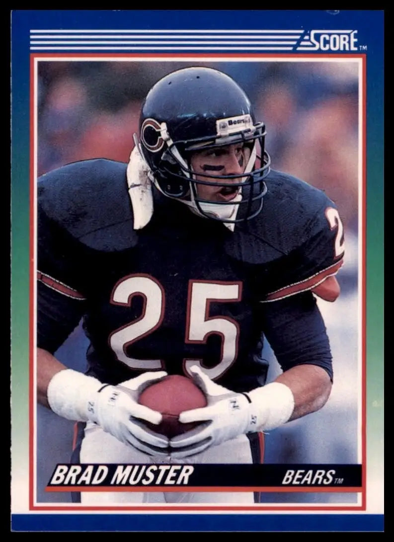 1990 Score Brad Muster #17 Chicago Bears Football Card NFL Sports - Football Card Single