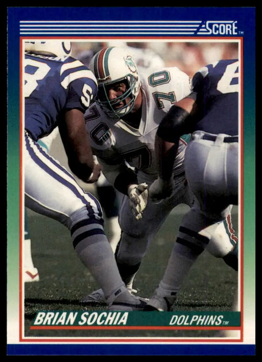 1990 Score Brian Sochia 88 Miami Dolphins NM - Football Card Single