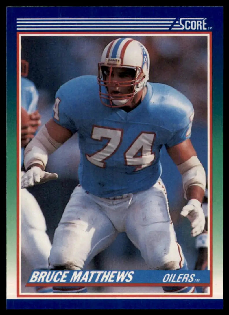 1990 Score Bruce Matthews 93 Houston Oilers NM - Football Card Single
