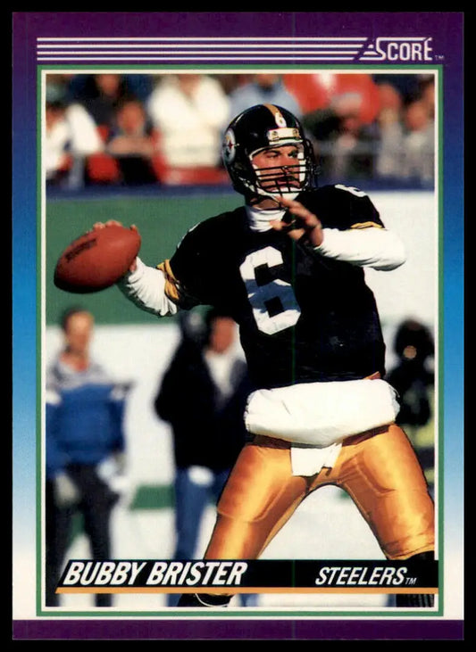 1990 Score Bubby Brister 166 Pittsburgh Steelers NM - Football Card Single