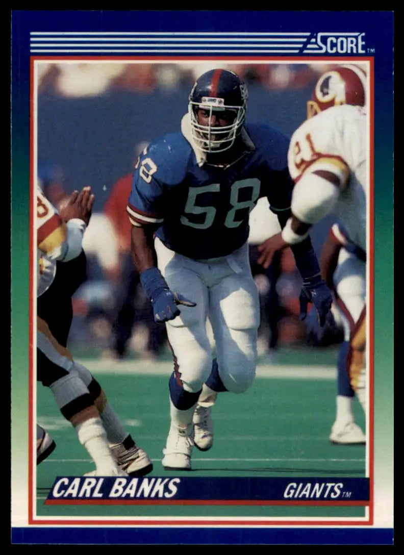 1990 Score Carl Banks 91 New York Giants NM - Football Card Single