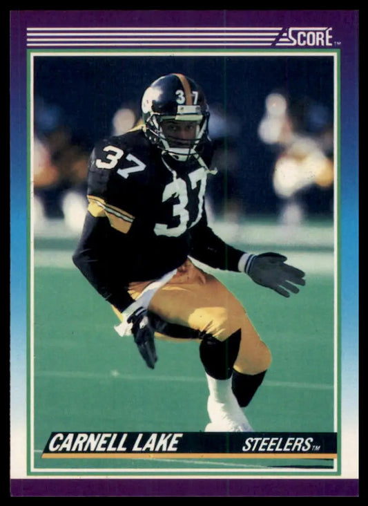 1990 Score Carnell Lake 111 Pittsburgh Steelers NM - Football Card Single