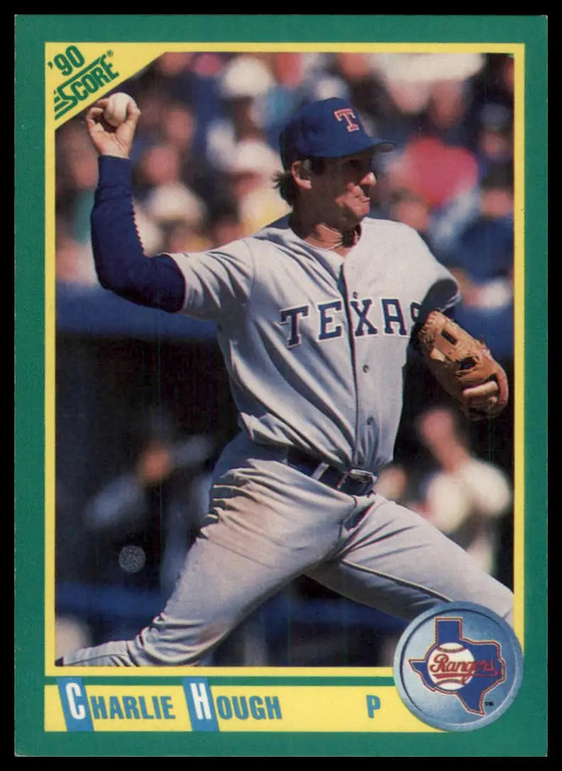 1990 Score Charlie Hough 202 Texas Rangers NM - Baseball Card Single