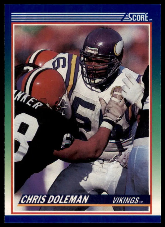 1990 Score Chris Doleman 56 Minnesota Vikings NM - Football Card Single