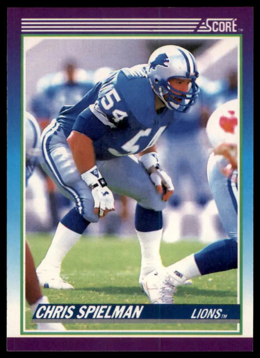 1990 Score Chris Spielman 191 Detroit Lions NM - Football Card Single