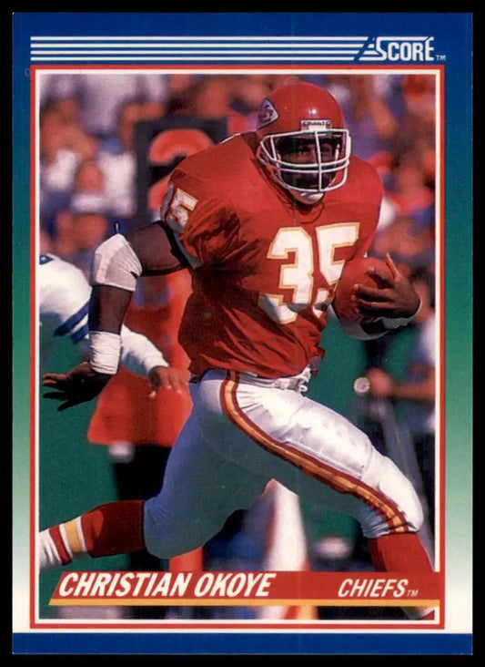 1990 Score Christian Okoye 2 Kansas City Chiefs NM - Football Card Single
