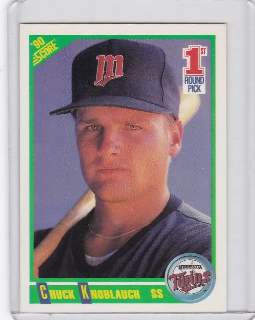 Baseball card of Score Chuck Knoblaugh, Minnesota Twins 1st Round Draft Pick