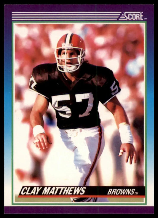 1990 Score Clay Matthews 177 Cleveland Browns NM - Football Card Single
