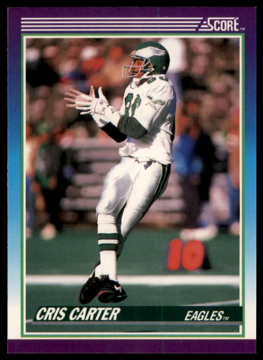 1990 Score Cris Carter 193 Philadelphia Eagles NM - Football Card Single