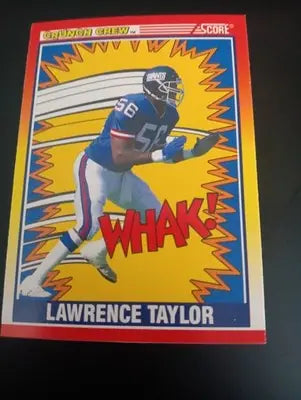 1990 Score - Crunch Crew Lawrence Taylor #552. NY Giants. NRMT+ - Football Card Single