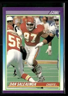 1990 Score Dan Saleaumua #522 RC Kansas City Chiefs - Football Card Single