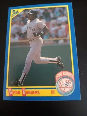 1990 Score - Deion Sanders #586 (RC). NY Yankees. EX+