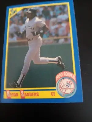 1990 Score - Deion Sanders #586 (RC). NY Yankees. EX+