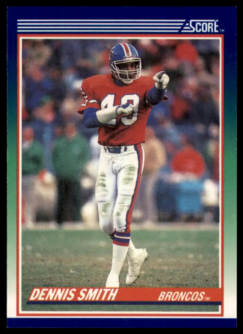 1990 Score Dennis Smith 92 Denver Broncos NM - Football Card Single