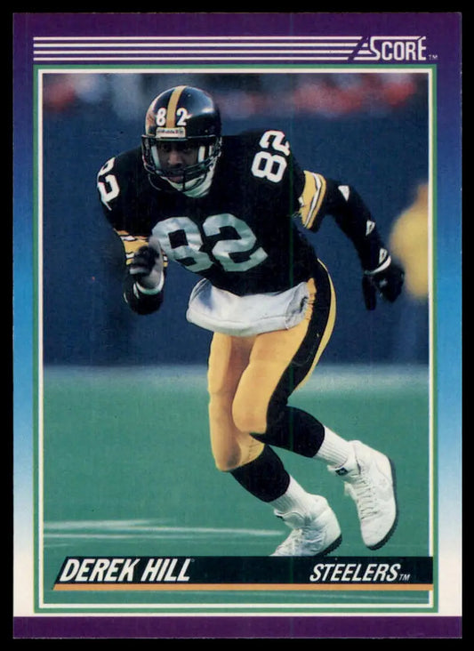 1990 Score Derek Hill RC 142 Pittsburgh Steelers NM - Football Card Single