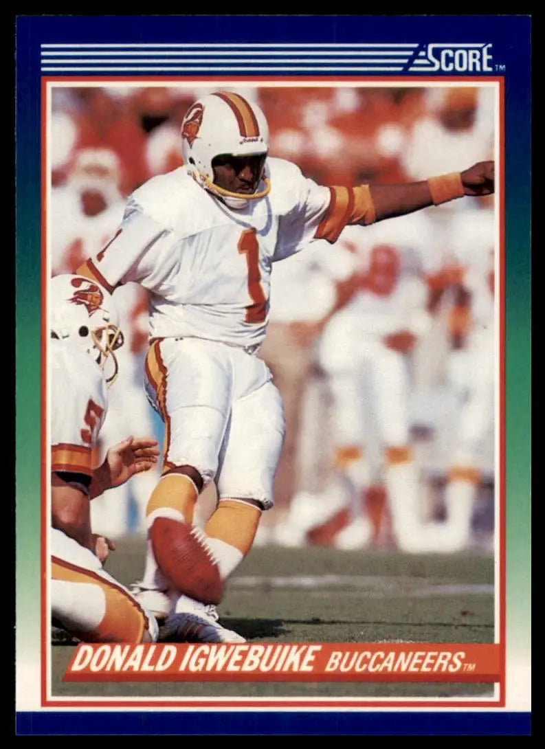 1990 Score Donald Igwebuike 99 Tampa Bay Buccaneers NM - Football Card Single