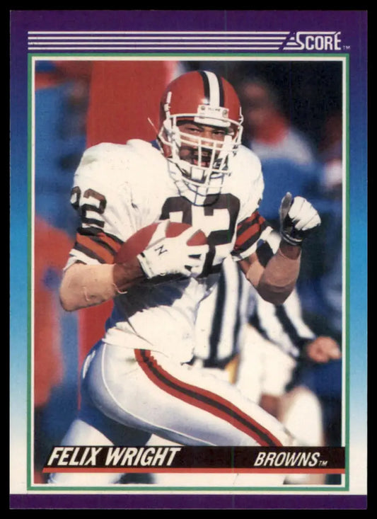 1990 Score Felix Wright 122 Cleveland Browns NM - Football Card Single