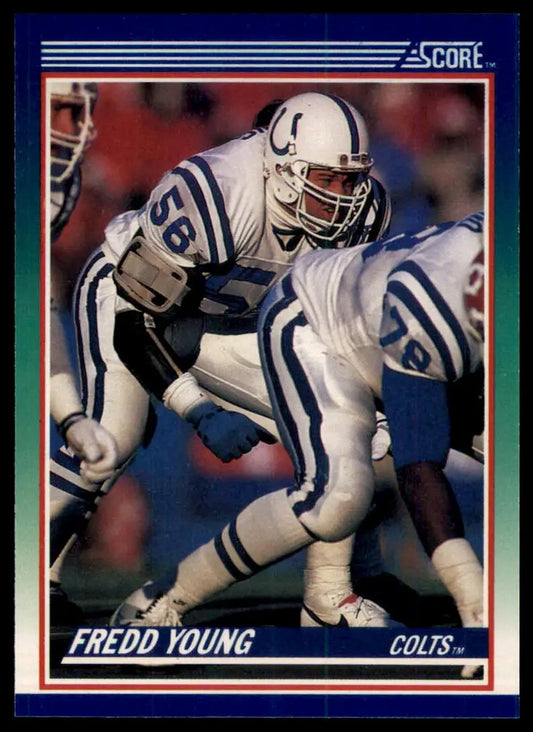 1990 Score Fredd Young 102 Indianapolis Colts NM - Football Card Single