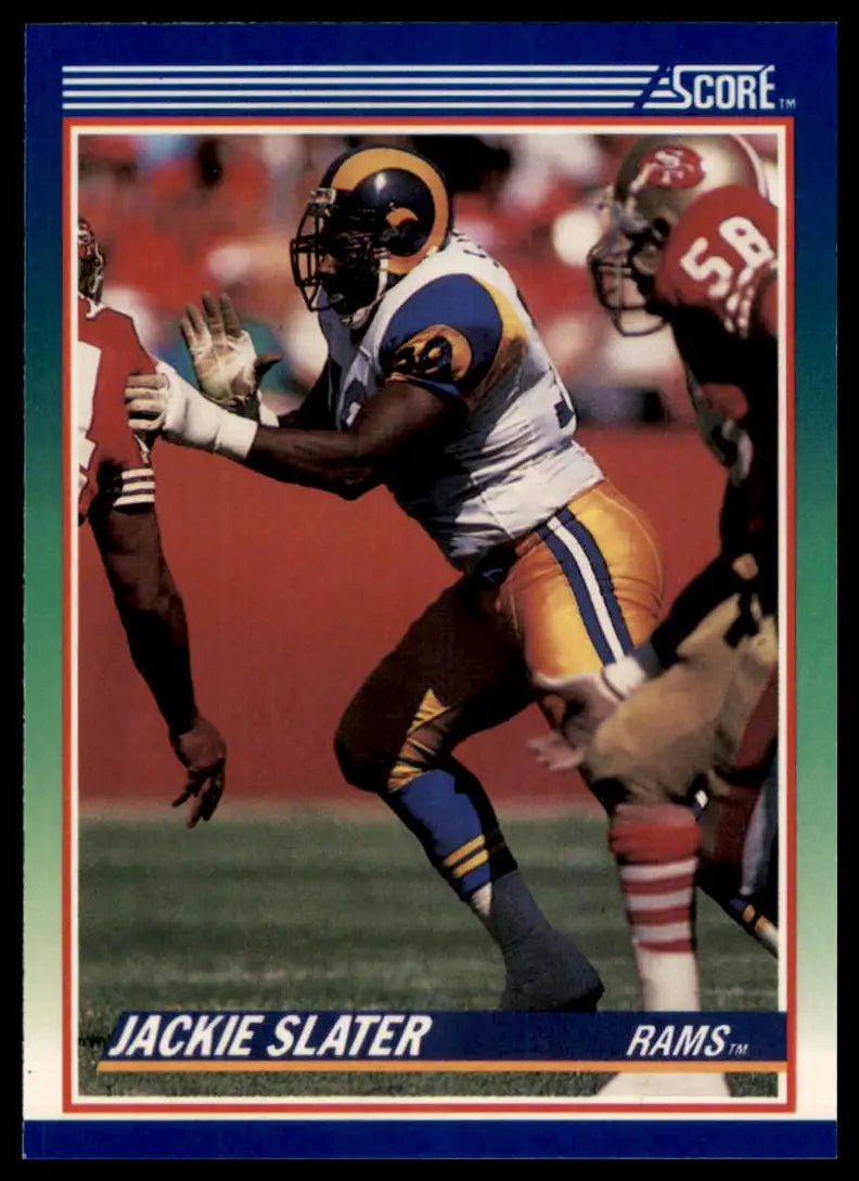 1990 Score Jackie Slater 81 Los Angeles Rams NM - Football Card Single