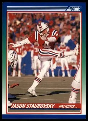 1990 Score Jason Staurovsky RC 414 New England Patriots