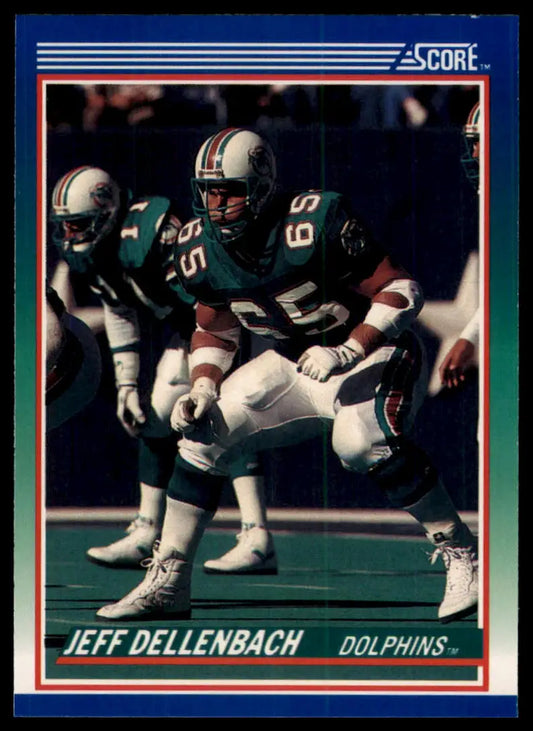 1990 Score Jeff Dellenbach RC 31 Miami Dolphins NM - Football Card Single