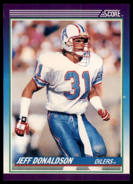 1990 Score Jeff Donaldson 131 Houston Oilers NM - Football Card Single