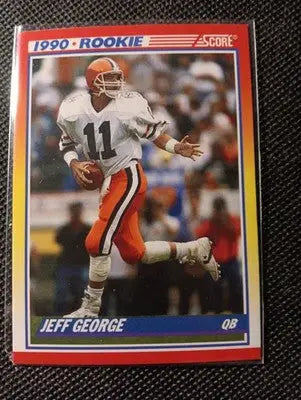 1990 Score - Jeff George #634 (RC). Cleveland Browns. NRMT+ - Football Card Single