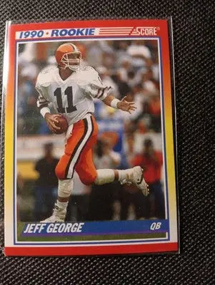 1990 Score - Jeff George #634 (RC). Cleveland Browns. NRMT+ - Football Card Single