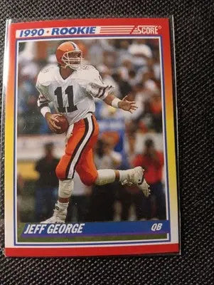 1990 Score - Jeff George #634 (RC). Cleveland Browns. NRMT+ - Football Card Single