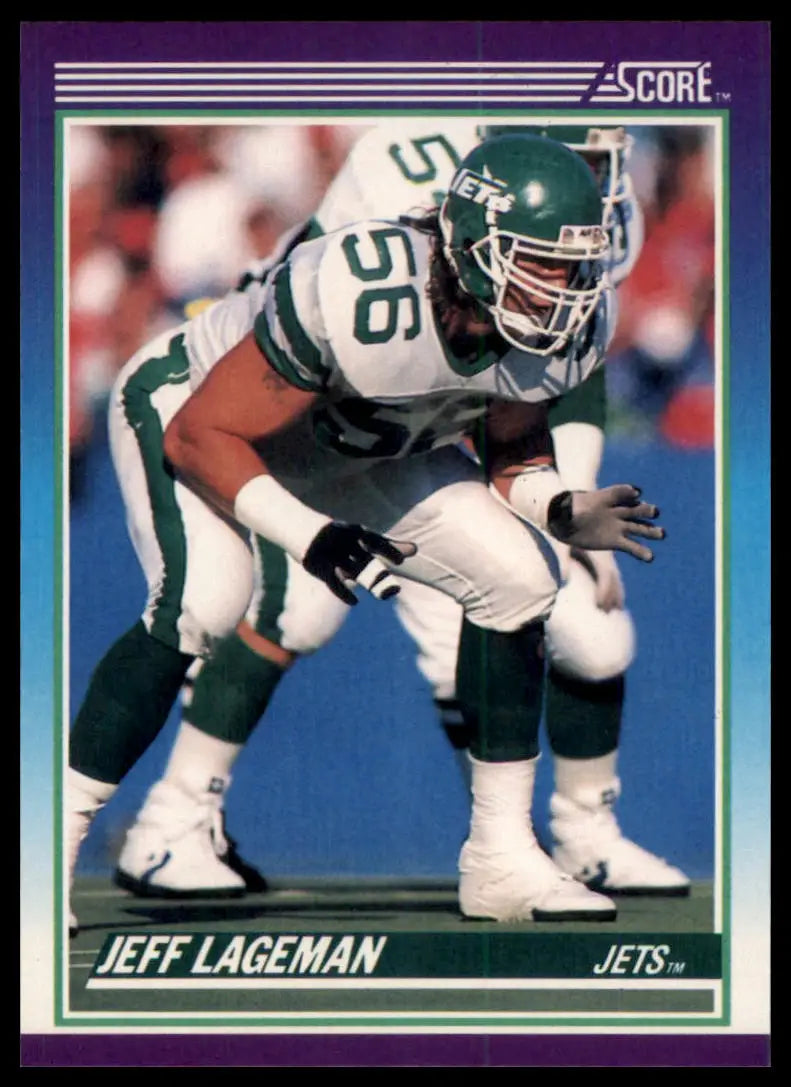 1990 Score Jeff Lageman 140 New York Jets NM - Football Card Single