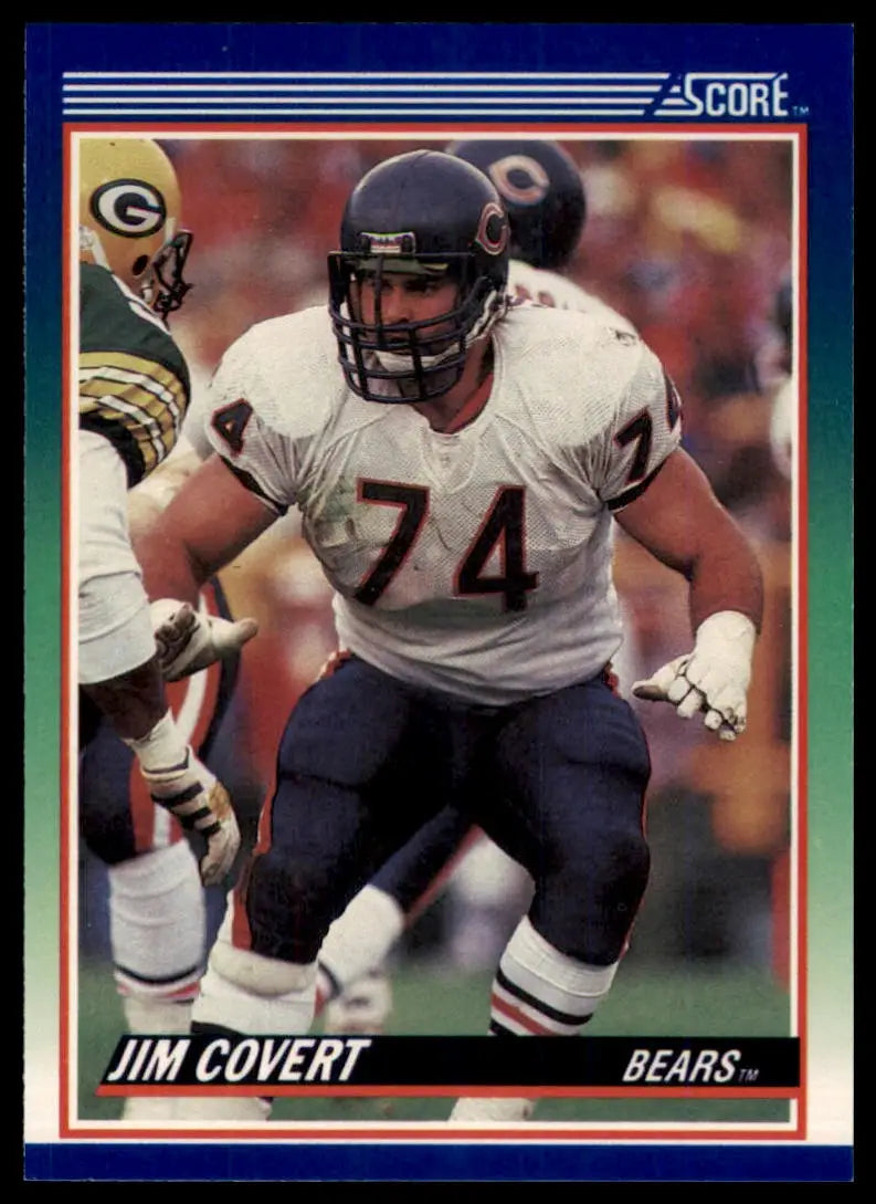 1990 Score Jim Covert 73 Chicago Bears NM - Football Card Single